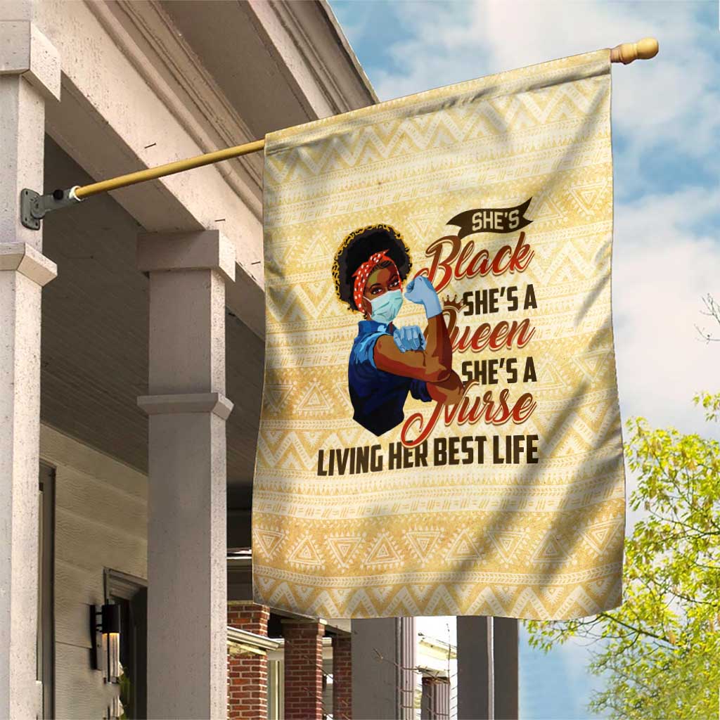 Afro Nurses Garden Flag Black Queen African