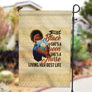 Afro Nurses Garden Flag Black Queen African