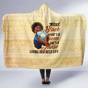 Afro Nurses Hooded Blanket Black Queen African