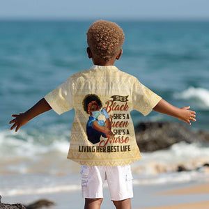 Afro Nurses Kid Hawaiian Shirt Black Queen African