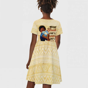 Afro Nurses Kid Short Sleeve Dress Black Queen African