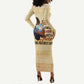Afro Nurses Long Sleeve Bodycon Dress Black Queen African DT02