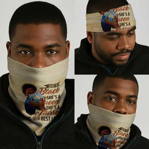 Afro Nurses Neck Gaiter Black Queen African DT02