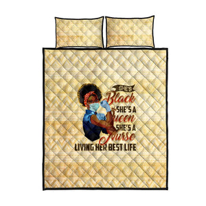 Afro Nurses Quilt Bed Set Black Queen African