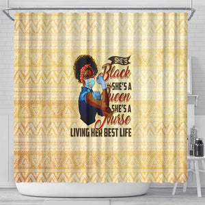 Afro Nurses Shower Curtain Black Queen African