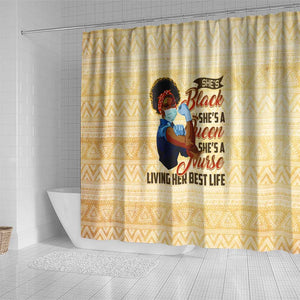 Afro Nurses Shower Curtain Black Queen African