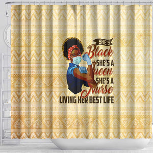 Afro Nurses Shower Curtain Black Queen African