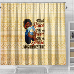 Afro Nurses Shower Curtain Black Queen African