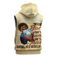 Afro Nurses Sleeveless Zip Hoodie Black Queen African - African Pride