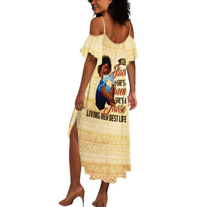 Afro Nurses Summer Maxi Dress Black Queen African