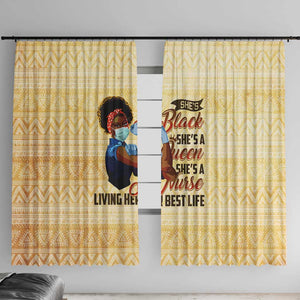 Afro Nurses Window Curtain Black Queen African