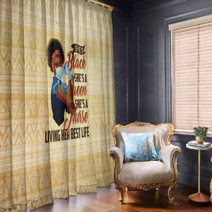 Afro Nurses Window Curtain Black Queen African