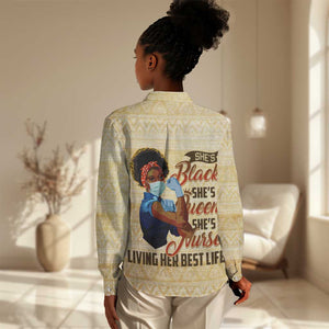 Afro Nurses Women Casual Shirt Black Queen African