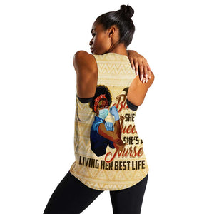 Afro Nurses Women Racerback Tank Black Queen African