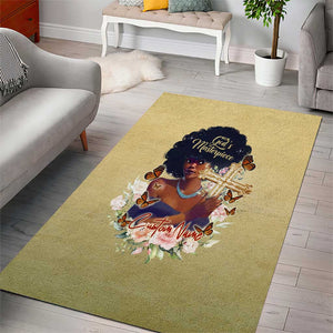 Personalized I Am God's Masterpiece Area Rug African Women