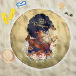 Personalized I Am God's Masterpiece Beach Blanket African Women