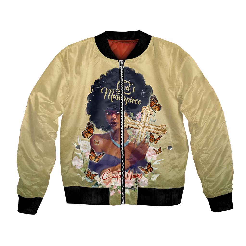 Personalized I Am God's Masterpiece Bomber Jacket African Women