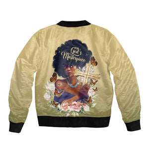 Personalized I Am God's Masterpiece Bomber Jacket African Women