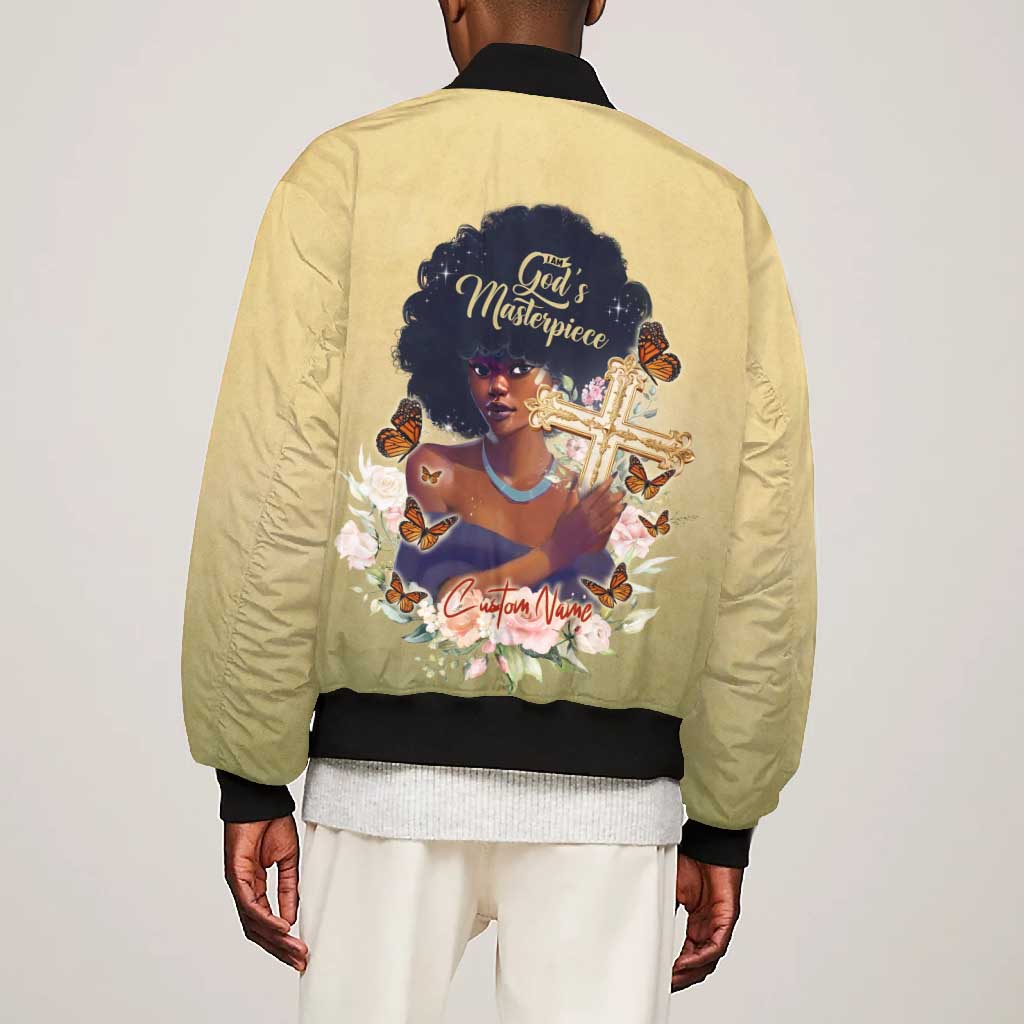 Personalized I Am God's Masterpiece Bomber Jacket African Women