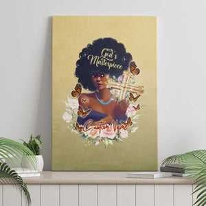 Personalized I Am God's Masterpiece Canvas Wall Art African Women