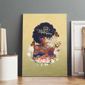 Personalized I Am God's Masterpiece Canvas Wall Art African Women