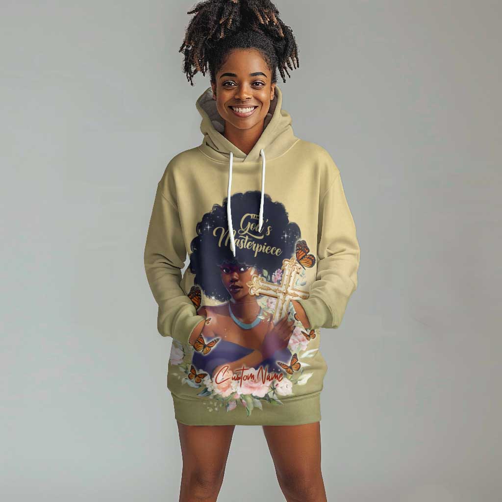 Personalized I Am God's Masterpiece Hoodie Dress African Women