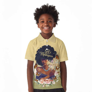 Personalized I Am God's Masterpiece Kid Polo Shirt African Women