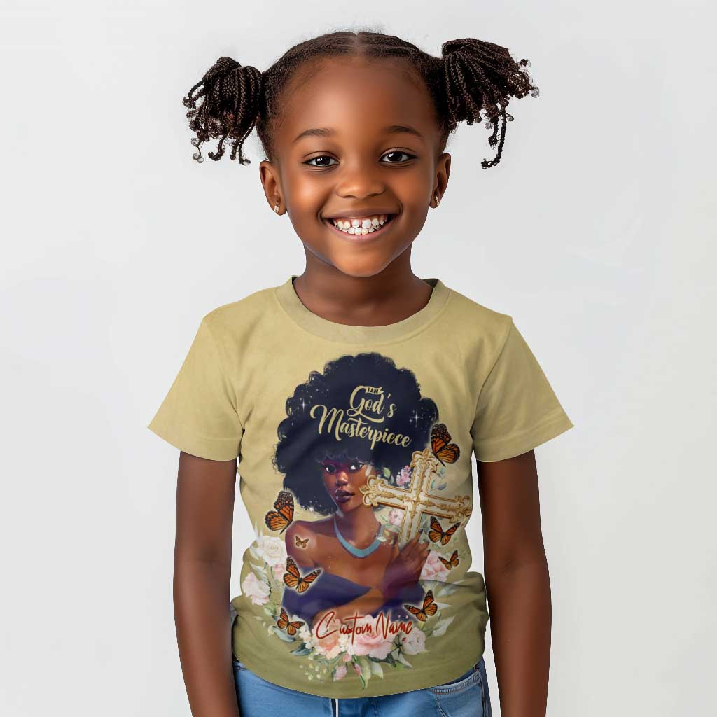 Personalized I Am God's Masterpiece Kid T shirt African Women