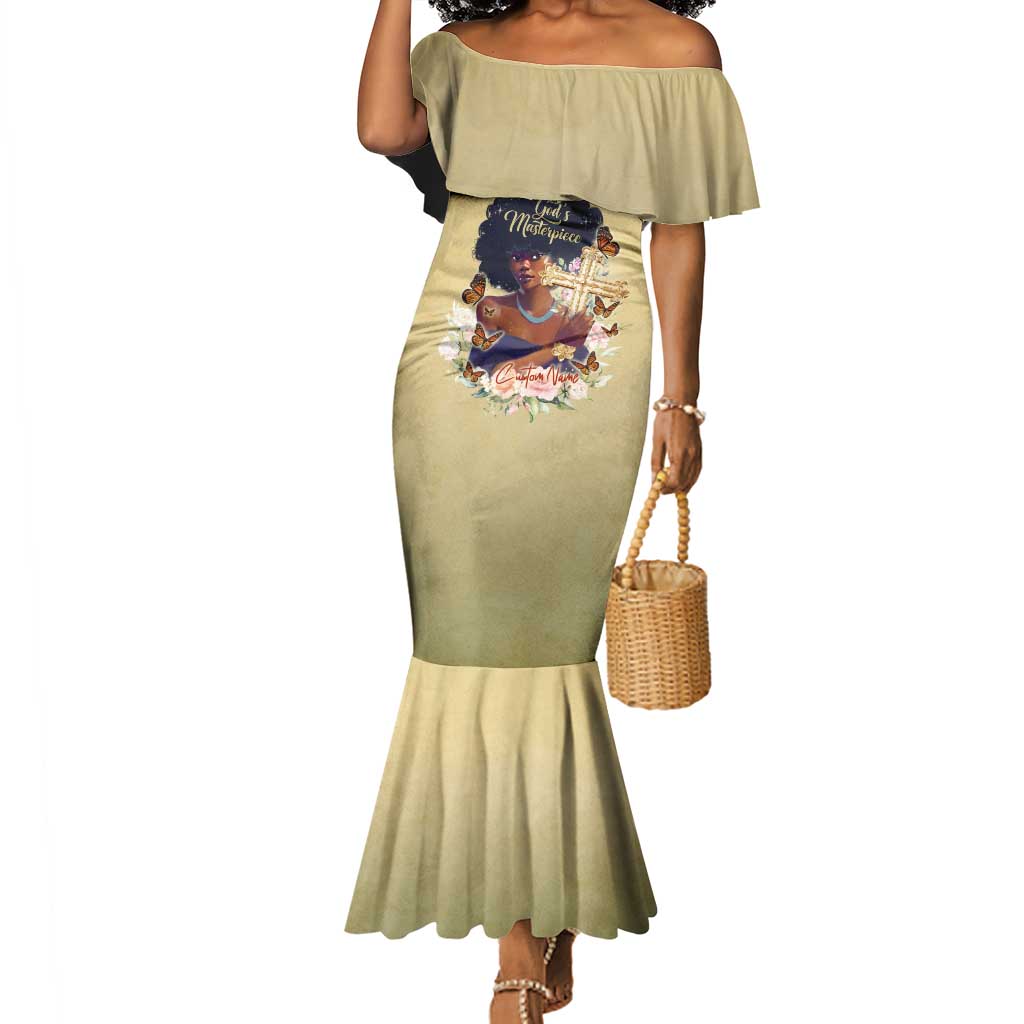 Personalized I Am God's Masterpiece Mermaid Dress African Women