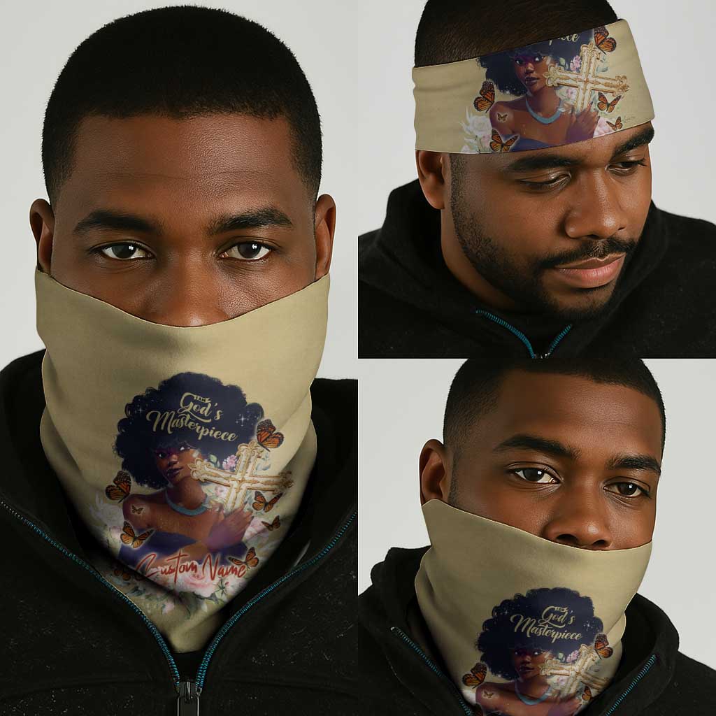 Personalized I Am God's Masterpiece Neck Gaiter African Women DT02