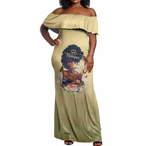 Personalized I Am God's Masterpiece Off Shoulder Maxi Dress African Women