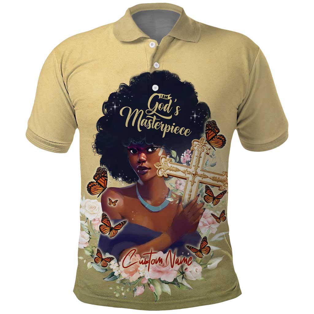 Personalized I Am God's Masterpiece Polo Shirt African Women