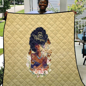 Personalized I Am God's Masterpiece Quilt African Women