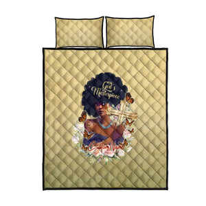 Personalized I Am God's Masterpiece Quilt Bed Set African Women