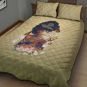 Personalized I Am God's Masterpiece Quilt Bed Set African Women