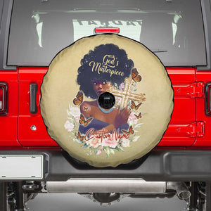 Personalized I Am God's Masterpiece Spare Tire Cover African Women