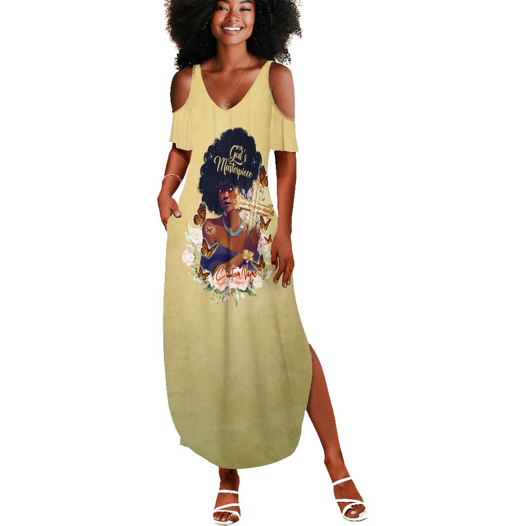 Personalized I Am God's Masterpiece Summer Maxi Dress African Women