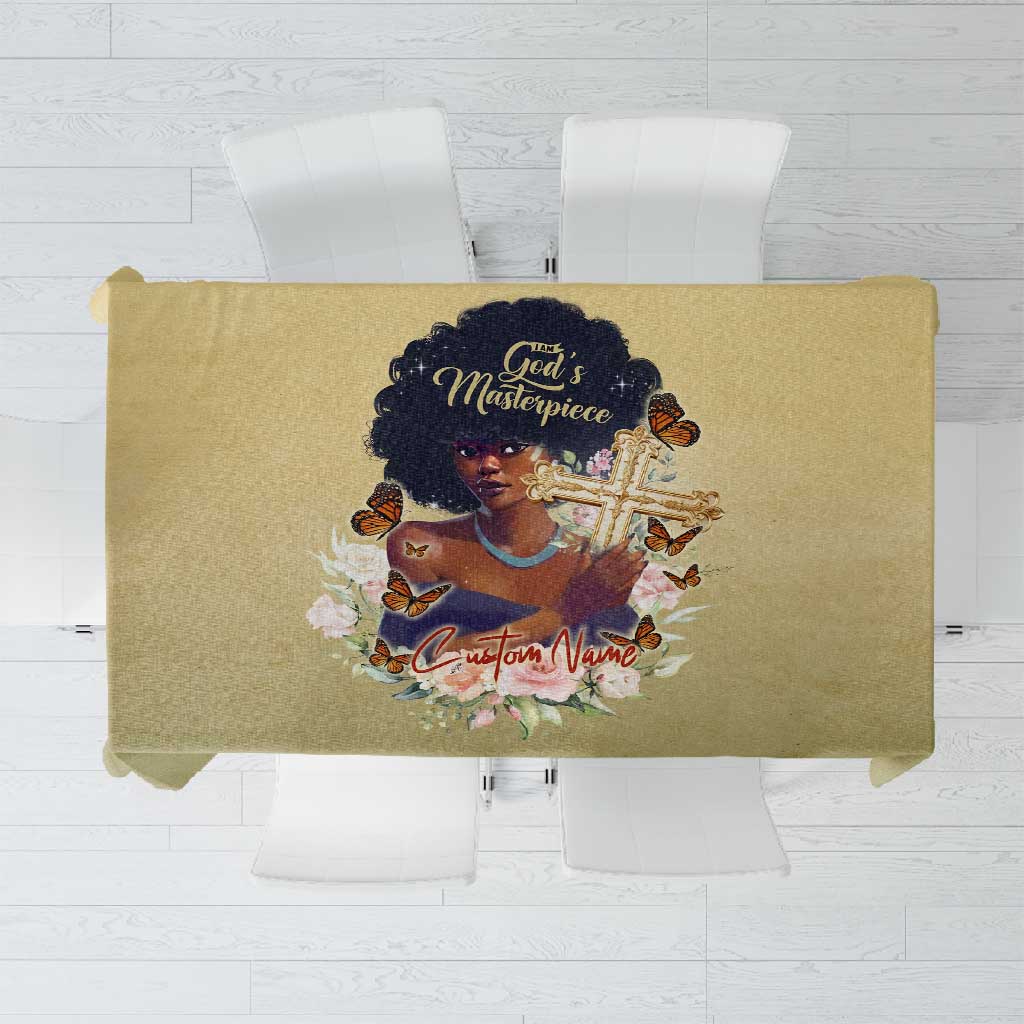 Personalized I Am God's Masterpiece Tablecloth African Women