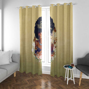 Personalized I Am God's Masterpiece Window Curtain African Women