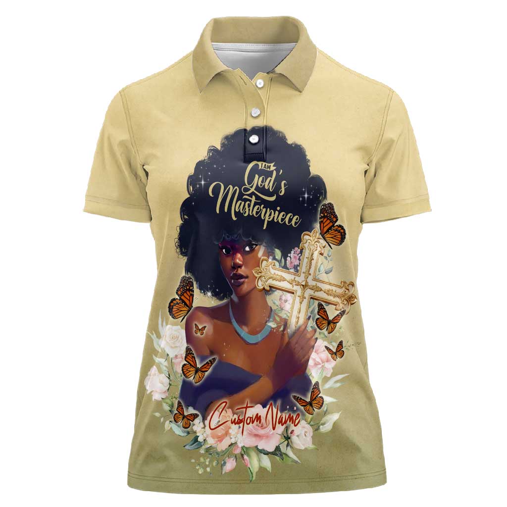 Personalized I Am God's Masterpiece Women Polo Shirt African Women