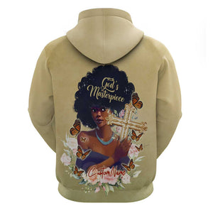 Personalized I Am God's Masterpiece Zip Hoodie African Women