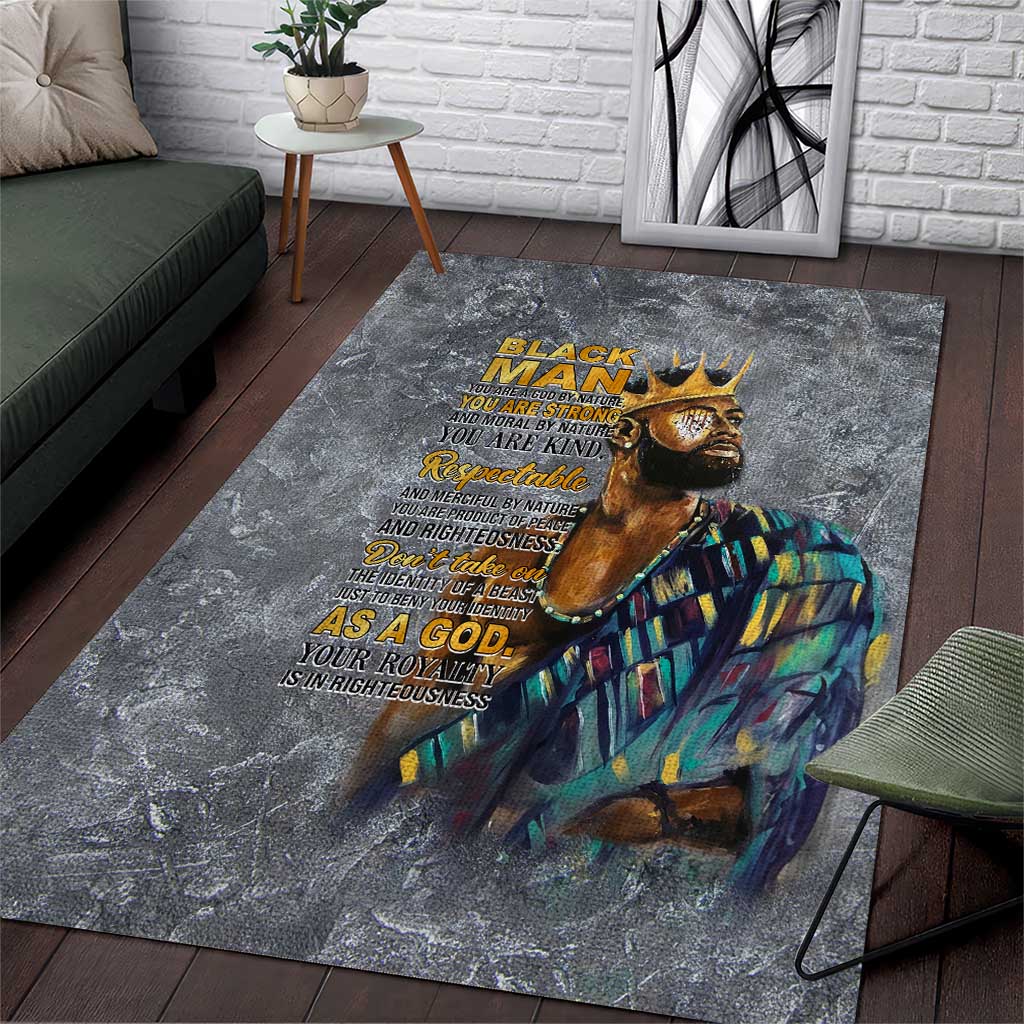 Black Man Africa Area Rug Naturally King