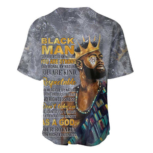 Black Man Africa Baseball Jersey Naturally King