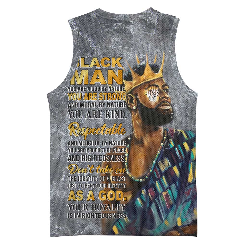 Black Man Africa Basketball Jersey Naturally King DT02
