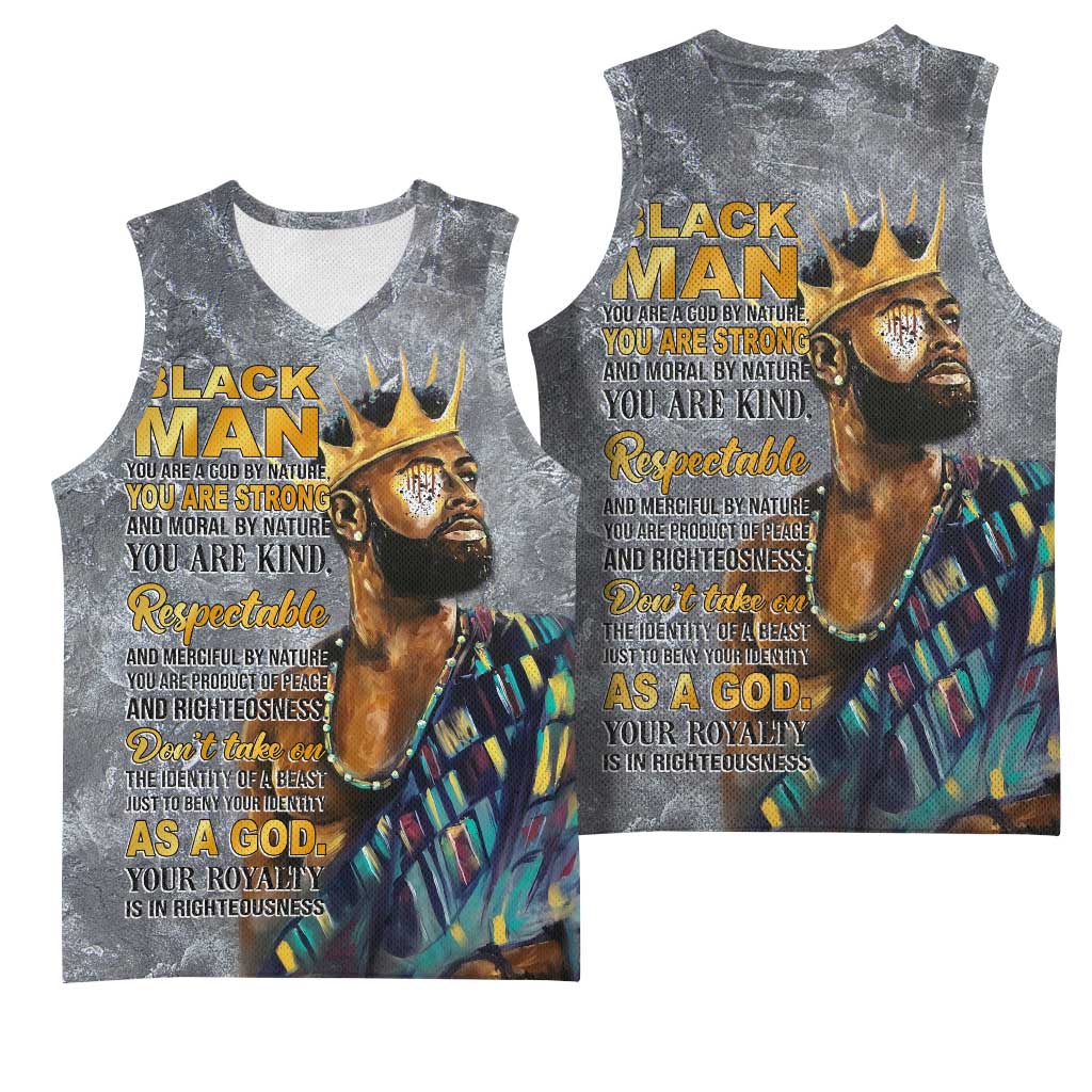 Black Man Africa Basketball Jersey Naturally King DT02