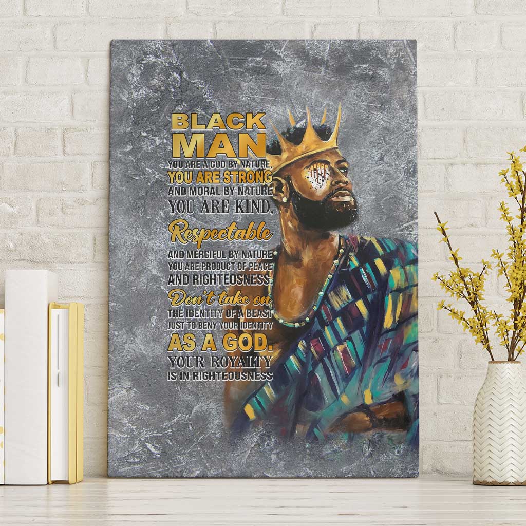 Black Man Africa Canvas Wall Art Naturally King