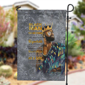 Black Man Africa Garden Flag Naturally King