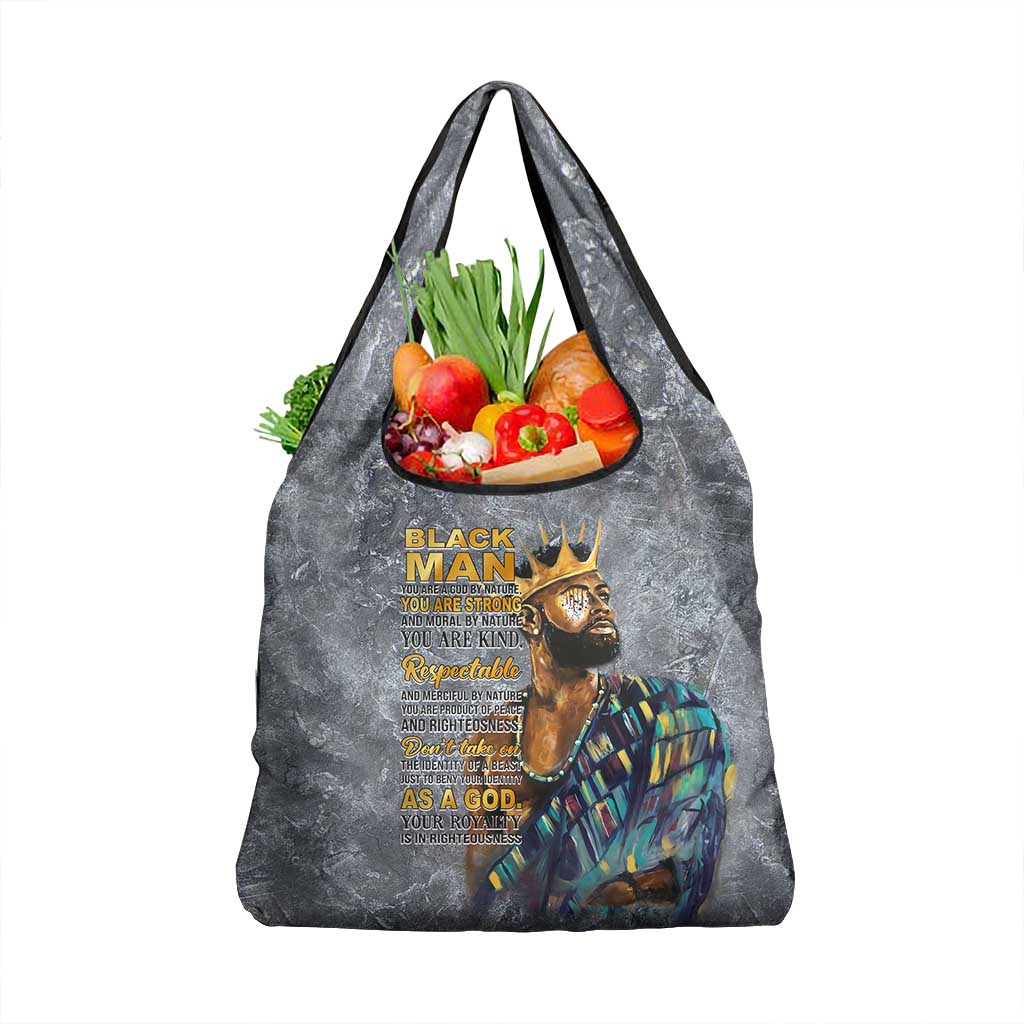 Black Man Africa Grocery Bag Naturally King