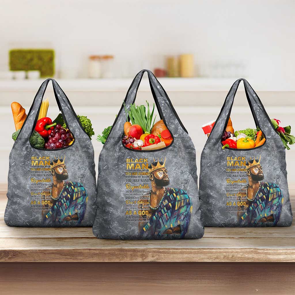 Black Man Africa Grocery Bag Naturally King