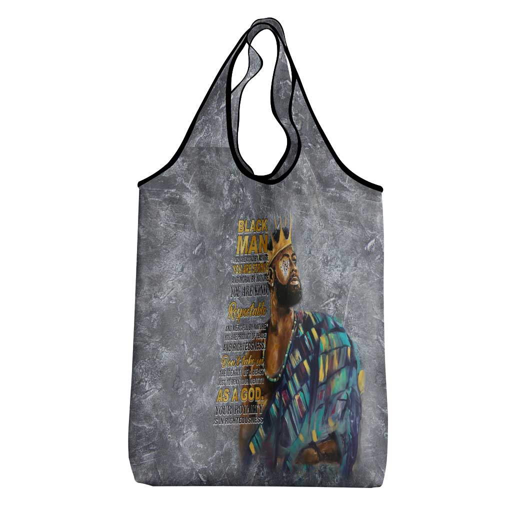 Black Man Africa Grocery Bag Naturally King